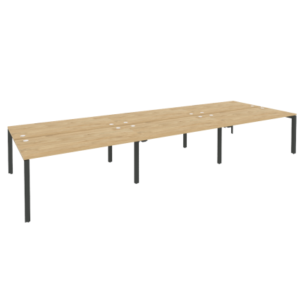 Onix Рабочая станция на П-образном м/к O.MP-D.RS-6.4.8 Тиквуд Светлый/Металл Антрацит 4740*1635*750