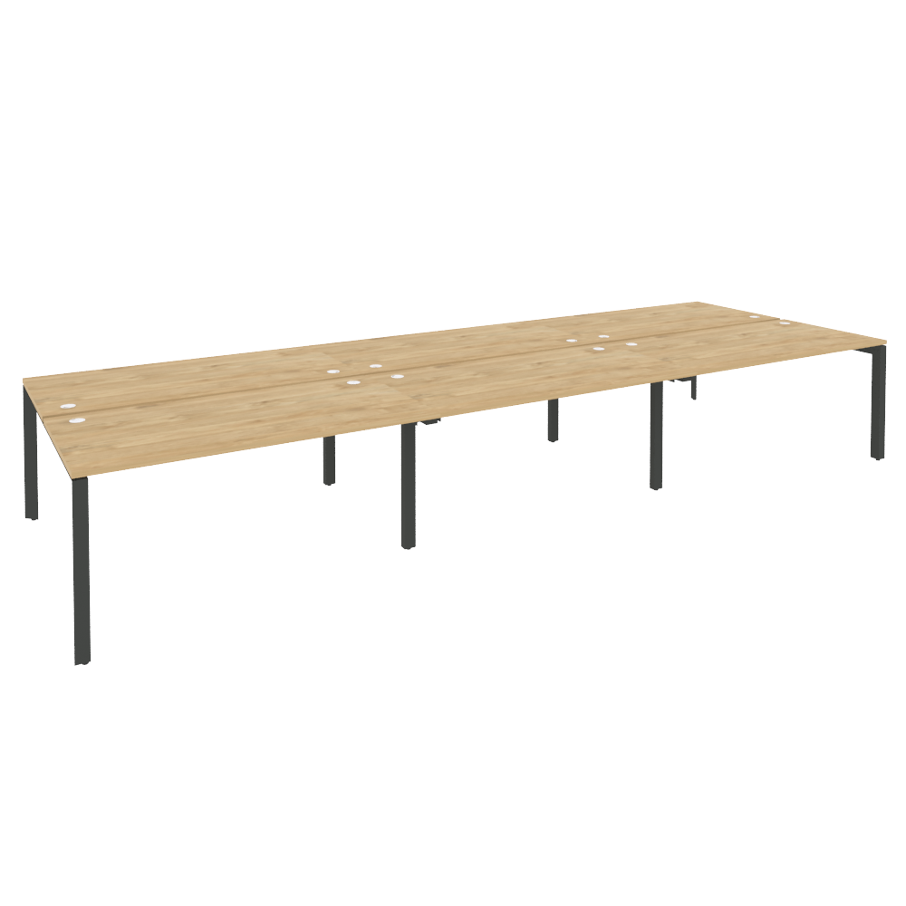 Onix Рабочая станция на П-образном м/к O.MP-D.RS-6.4.8 Тиквуд Светлый/Металл Антрацит 4740*1635*750
