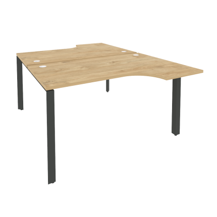 Onix Рабочая станция на П-образном м/к O.MP-D.SA-2 Тиквуд Светлый/Металл Антрацит 1380*1995*750 (147