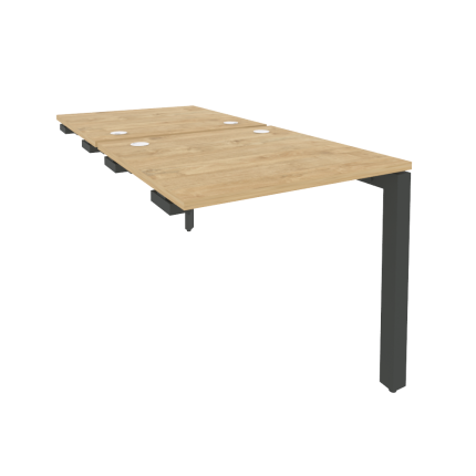 Onix Стол-приставка двойной на П-образном м/к к опорным элем. O.MP-D.SPR-0.8 Тиквуд Светлый/Металл А