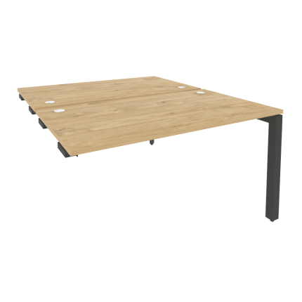 Onix Стол-приставка двойной на П-образном м/к к опорным элем. O.MP-D.SPR-3.8 Тиквуд Светлый/Металл А