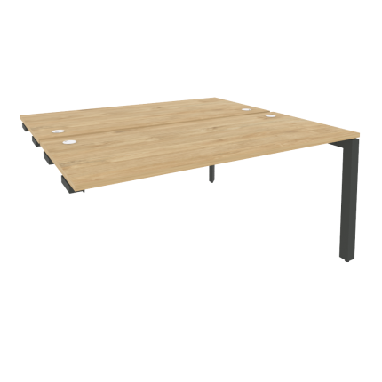 Onix Стол-приставка двойной на П-образном м/к к опорным элем. O.MP-D.SPR-4.7 Тиквуд Светлый/Металл А