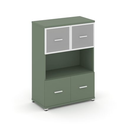 Concept Шкаф 1 широкая секция, 3 ниши CN.STS-315 RMW W Кобо/Металл Белый/Сатин 836*420*1186