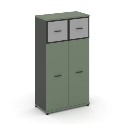 Concept Шкаф 1 широкая секция, 4 ниши CN.STS-414 RMB A Кобо/Антрацит/Металл Антрацит/Сатин 836*420*1