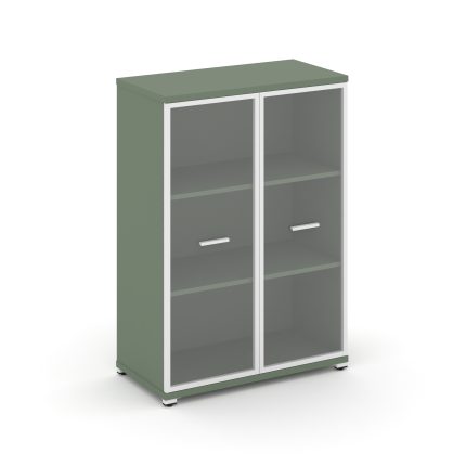 Concept Шкаф 1 широкая секция, 3 ниши CN.STS-316 RPW W Кобо/Металл Белый/Прозрачный 836*420*1186