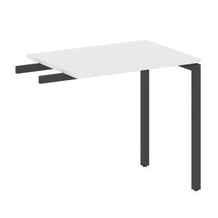Metal System Quattro Приставной элемент на П-образном м/к 40БП.ПР-2 Белый/Металл Антрацит 800*600*75