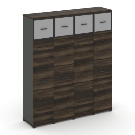 Concept Шкаф 4 узкие секции, 5 ниш CN.STU-547 RMB A Дуб Мали/Антрацит/Металл Антрацит/Сатин 1668*420