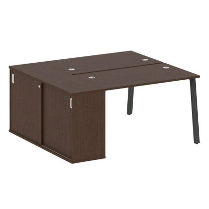 Metal System Рабочая станция с шкафом-купе на А-образном м/к БА.РС-СШК-1.2 Т Венге Цаво/Металл Антра