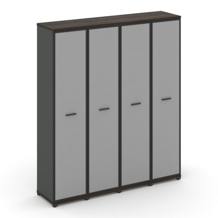 Concept Шкаф 4 узкие секции, 5 ниш CN.STU-548 RMB A Дуб Мали/Антрацит/Металл Антрацит/Сатин 1668*420