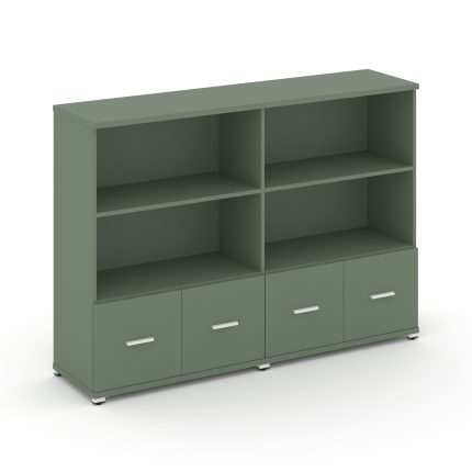 Concept Шкаф 2 широкие секции, 3 ниши CN.STS-321 W Кобо/Металл Белый 1668*420*1186