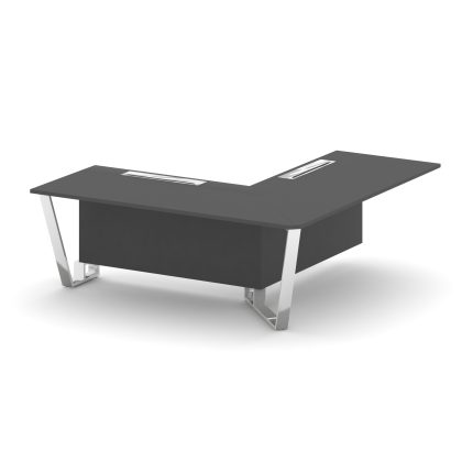 Steel Meet Проходной угловой модуль правый MD-PR.B.SPPOU-20(R) Антрацит/Нержавеющая Сталь/Хром 2000*