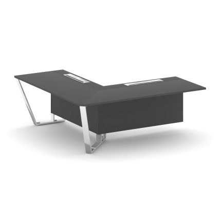 Steel Meet Завершающий угловой модуль левый MD-PR.B.SPZOU-20(L) Антрацит/Нержавеющая Сталь/Хром 2000