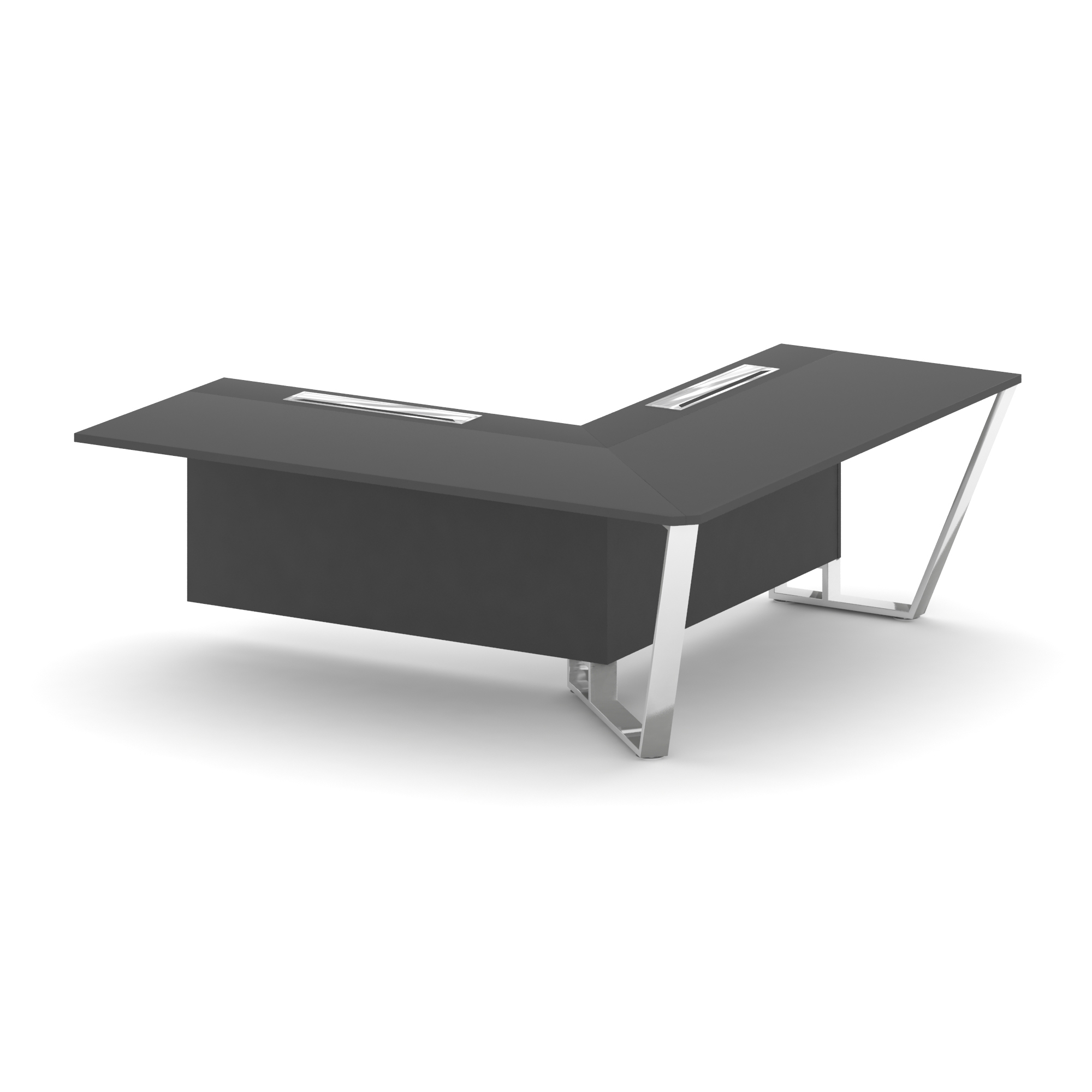 Steel Meet Завершающий угловой модуль правый MD-PR.B.SPZOU-20(R) Антрацит/Нержавеющая Сталь/Хром 200