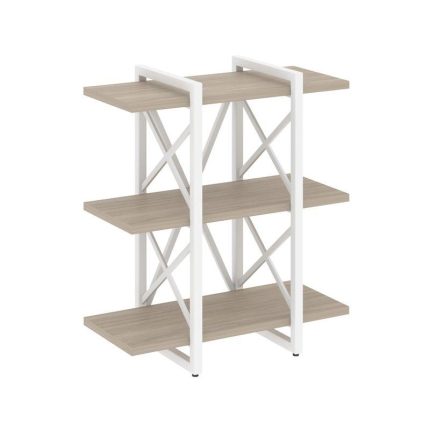 Loft Стеллаж на рег. опорах-3 полки VR.L-MST.O-3.4V Дуб Аттик/Металл Белый 800*400*910