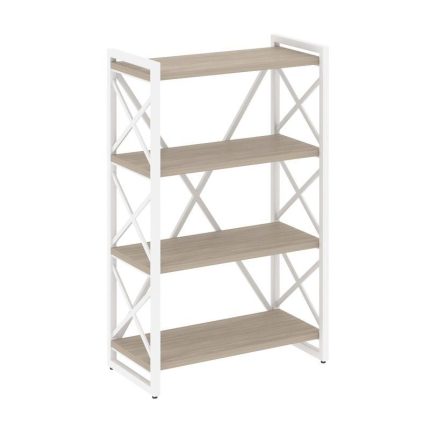 Loft Стеллаж на рег. опорах-4 полки VR.L-MST.O-4.8 Дуб Аттик/Металл Белый 800*400*1280