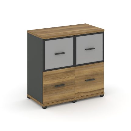 Concept Шкаф 2 узкие секции, 2 ниши CN.STU-222 RMB A Сандал Янтарный/Антрацит/Металл Антрацит/Сатин