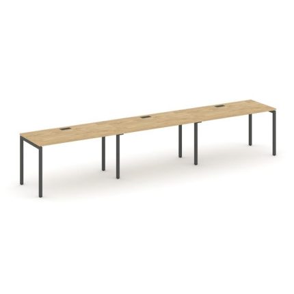 Style Project Рабочая станция 1 сторон. SN-4P.ORS-053 Тиквуд Светлый/Металл Антрацит 4140*800*750