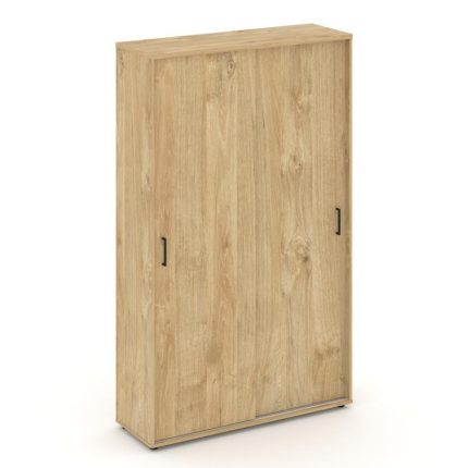 Style Project Шкаф-купе с полками SN.SHK-001 Тиквуд Светлый/Черный Ручки 1200*400*1982