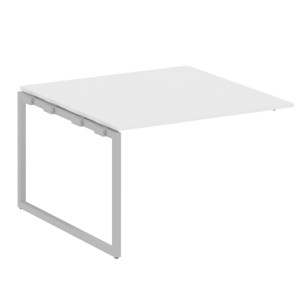 Metal System Quattro Проходной элемент перег. стола на О-образном м/к 40БО.ППРГ-2 Белый/Металл Серый