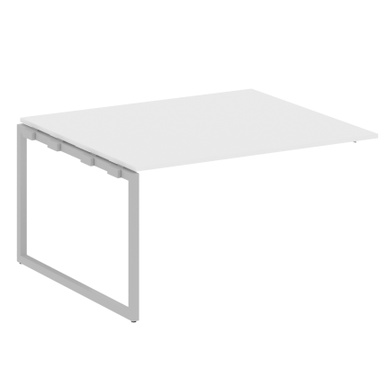 Metal System Quattro Проходной элемент перег. стола на О-образном м/к 40БО.ППРГ-3 Белый/Металл Серый