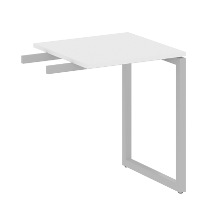 Metal System Quattro Приставной элемент на О-образном м/к 40БО.ПР-1 Белый/Металл Серый 600*600*750