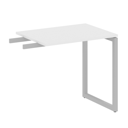 Metal System Quattro Приставной элемент на О-образном м/к 40БО.ПР-2 Белый/Металл Серый 800*600*750