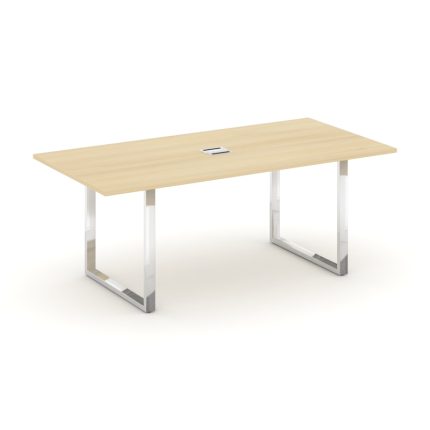 Style Project Direct Lux Стол переговорный M-SN-6O.SPRG-198 Акация Лорка/Нержавеющая Сталь/Хром 1980