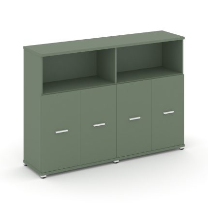 Concept Шкаф 2 широкие секции, 3 ниши CN.STS-323 W Кобо/Металл Белый 1668*420*1186