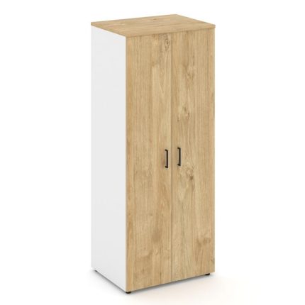 Style Project Гардероб широкий глубокий SN.GB.E-004 Белый/Тиквуд Светлый/Черный Ручки 796*600*1982