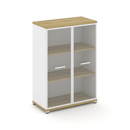 Concept Шкаф 1 широкая секция, 3 ниши CN.STS-316 RPW W Дуб Винченцо/Белый Бриллиант/Металл Белый/Про