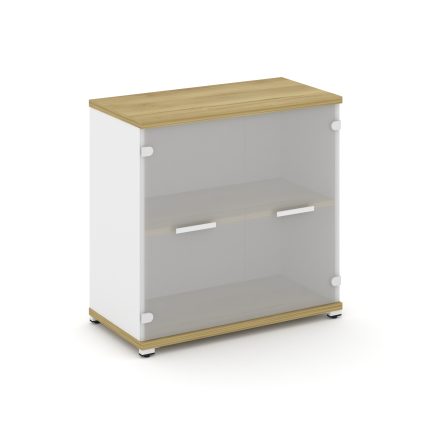 Concept Шкаф 1 широкая секция, 2 ниши CN.STS.E-213 SM W Дуб Винченцо/Белый Бриллиант/Металл Белый/Са