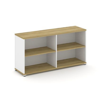 Concept Стеллаж опорный/приставной CN.SOPO-005 Дуб Винченцо/Белый Бриллиант/Металл Белый 1480*420*75