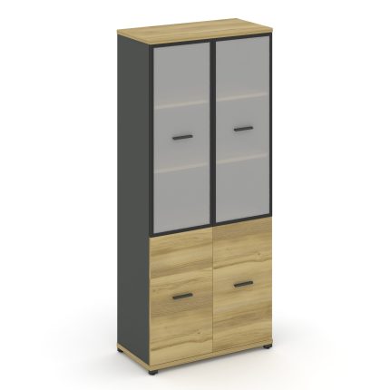 Concept Шкаф 1 широкая секция, 5 ниш CN.STS-512 RMB A Дуб Винченцо/Антрацит/Металл Антрацит/Сатин 83