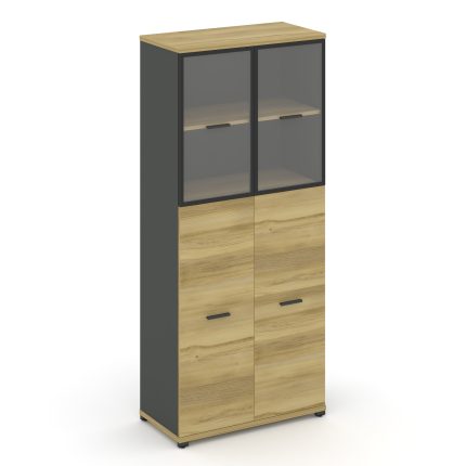 Concept Шкаф 1 широкая секция, 5 ниш CN.STS-515 RPB A Дуб Винченцо/Антрацит/Металл Антрацит/Прозрачн