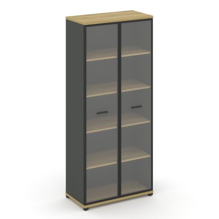 Concept Шкаф 1 широкая секция, 5 ниш CN.STS-518 RPB A Дуб Винченцо/Антрацит/Металл Антрацит/Прозрачн