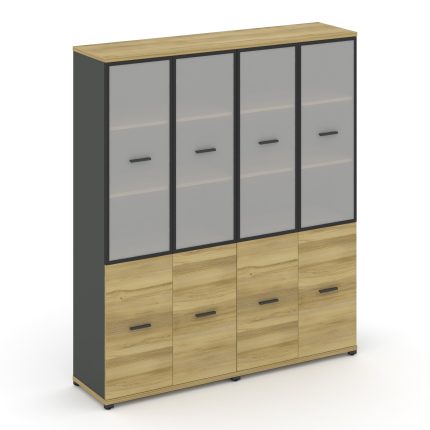 Concept Шкаф 2 широкие секции, 5 ниш CN.STS-522 RMB A Дуб Винченцо/Антрацит/Металл Антрацит/Сатин 16