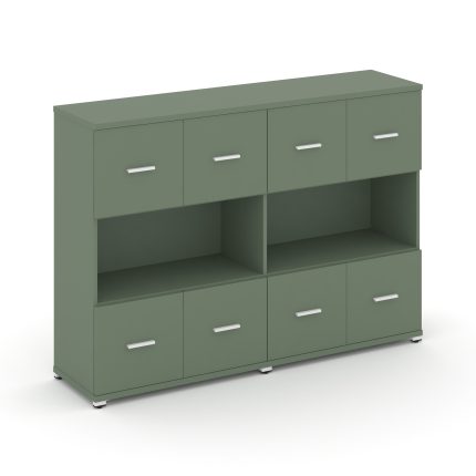 Concept Шкаф 2 широкие секции, 3 ниши CN.STS-325 W Кобо/Металл Белый 1668*420*1186