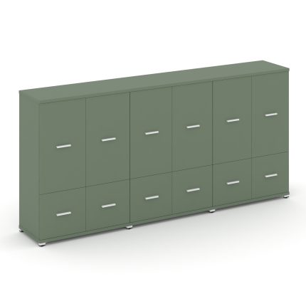 Concept Шкаф 3 широкие секции, 3 ниши CN.STS-332 W Кобо/Металл Белый 2500*420*1186