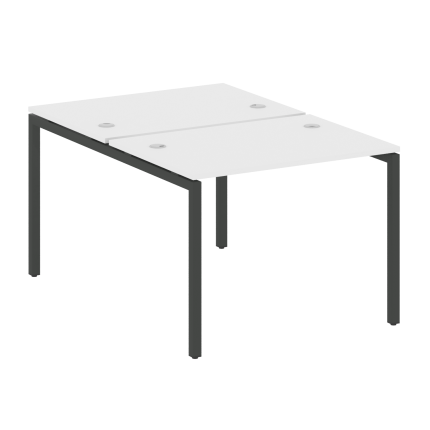 Metal System Quattro Рабочая станция на П-образном м/к 40БП.РАС-СП-2.1 Белый/Металл Антрацит 1000*14