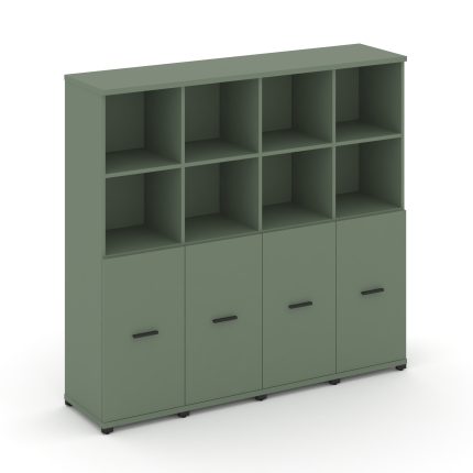 Concept Шкаф 4 узкие секции, 4 ниши CN.STU-441 B Кобо/Металл Черный 1668*420*1554