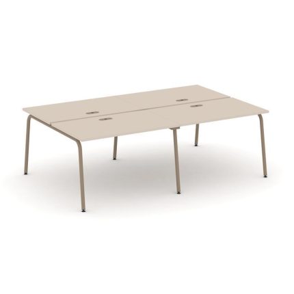 Estetica Рабочая станция 4 места ES.D.RS-4.2-LK Капучино/Металл Латте 2360*1500*750