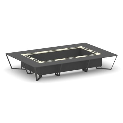 Steel Meet Стол переговорный прямоугольный KMK-PR.B.SP-20K Антрацит/Ваниль Глянец/Металл Антрацит 48