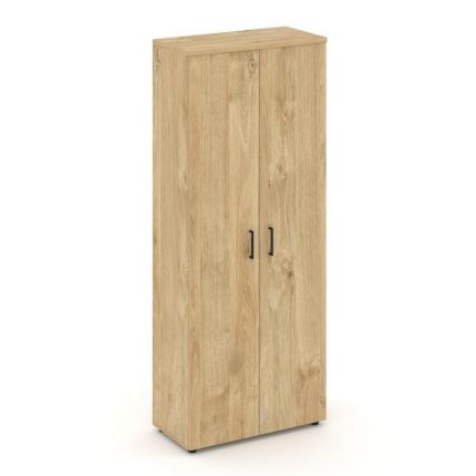 Style Project Шкаф высокий широкий SN.STS.E-108 Тиквуд Светлый/Черный Ручки 796*400*1982