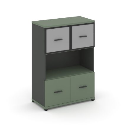 Concept Шкаф 1 широкая секция, 3 ниши CN.STS-315 RMB A Кобо/Антрацит/Металл Антрацит/Сатин 836*420*1