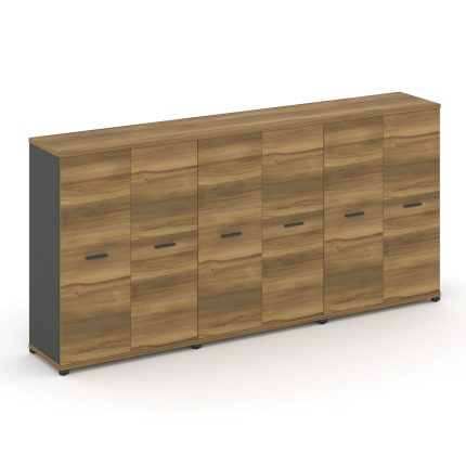 Concept Шкаф 3 широкие секции, 3 ниши CN.STS-336 A Сандал Янтарный/Антрацит/Металл Антрацит 2500*420