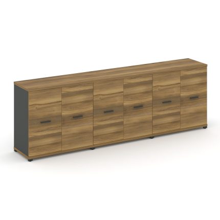 Concept Шкаф 3 широкие секции, 2 ниши CN.STS-233 A Сандал Янтарный/Антрацит/Металл Антрацит 2500*420