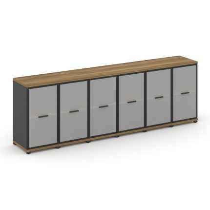 Concept Шкаф 6 узких секций, 2 ниши CN.STU-263 RMB A Сандал Янтарный/Антрацит/Металл Антрацит/Сатин