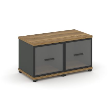 Concept Шкаф 2 узкие секции, 1 ниша CN.STU-123 RPB A Сандал Янтарный/Антрацит/Металл Антрацит/Прозра