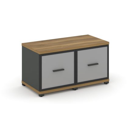 Concept Шкаф 2 узкие секции, 1 ниша CN.STU-123 RMB A Сандал Янтарный/Антрацит/Металл Антрацит/Сатин