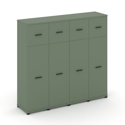 Concept Шкаф 4 узкие секции, 4 ниши CN.STU-444 B Кобо/Металл Черный 1668*420*1554